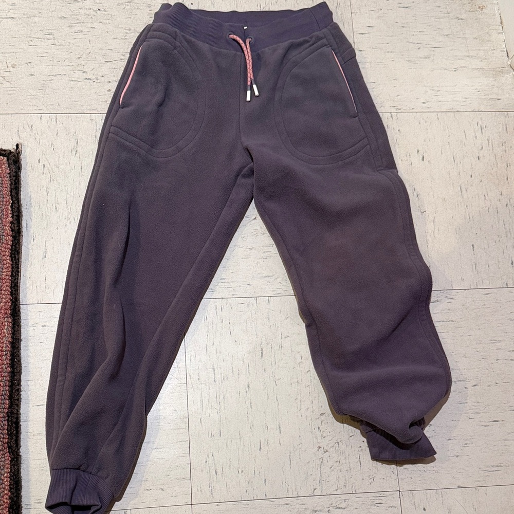 Athleta Kids Sweatpants in Dark Purple with Pink Accents